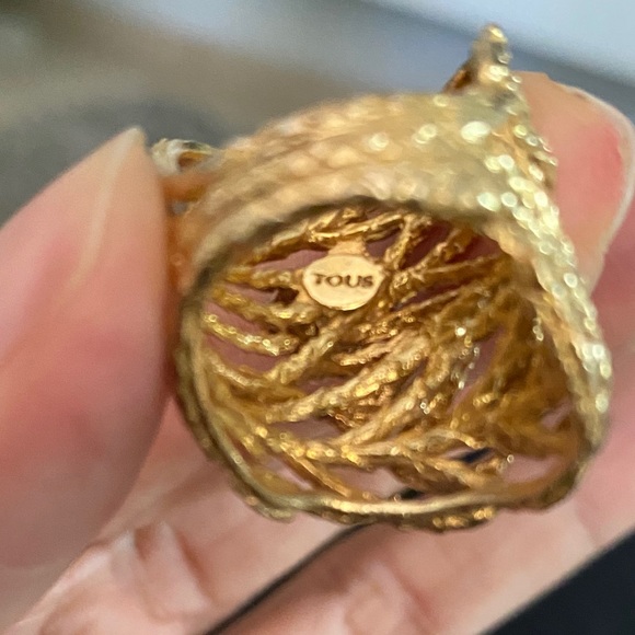 TOUS GOLD VERMEIL RING - Picture 3 of 3